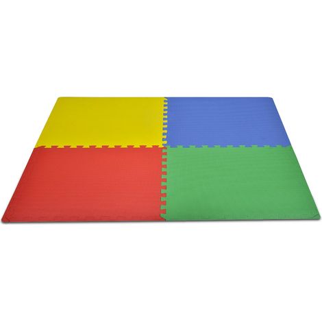 Tappeto Puzzle in EVA 4 Pz 60x61 cm Multicolore