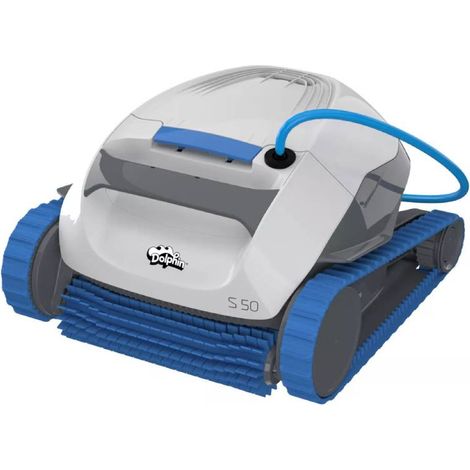 Maytronics Dolphin – Robot de piscine Dolphin S50 – Nettoyage fond jusqu'à 8m – Brosse active – Filtration fine – Système CleverClean – 12m de câble (1/5)