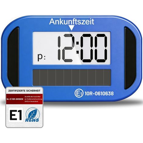 Solar Electronic Parking Disc, Digital Automatic Parking Disc with Battery, with 2 Displays and Night Parking Mode (1/5)