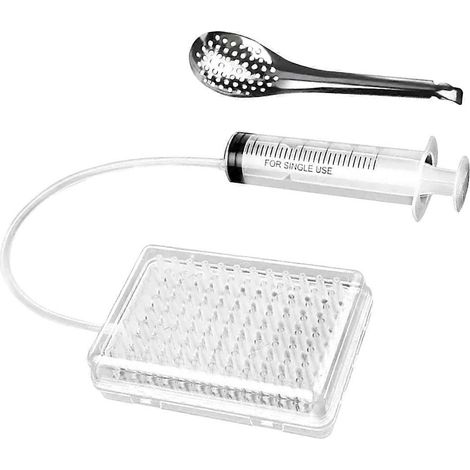 Pipette de sphérification, kit de gastronomie moléculaire, passoire distributrice de sauce aux œufs de poisson à 96 trous avec cuillère et seringue