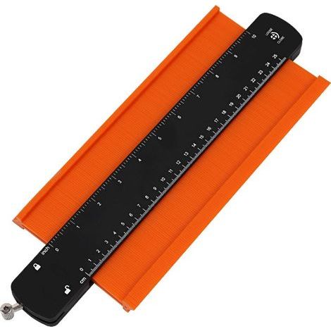 Jauge de Contour 25cm, Cadeau Pour Pere Homme Bricoleur, Copieur Profil, Gabarit Decoupe Carrelage, Outils de Traçage, Contour Gauge, Reproducteur de Forme, Pose Parquet, Bricolage Menuisier