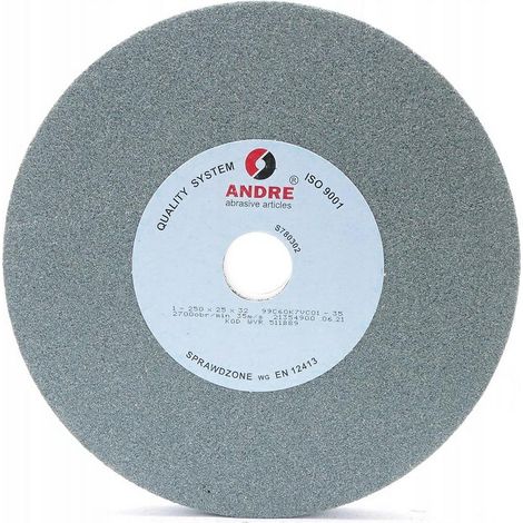 Andre Flachschleifscheibe 250 mm x 25 mm x 32 mm 99C60K7VC01-35 grün "TYP 1"