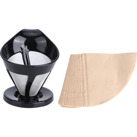 Wiederverwendbarer Kaffeefilter aus Edelstahl, Zubehör für Kaffeemaschinen mit Filterpapier (1/5)