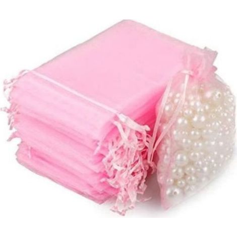 Sacs Organza - 7 x 9 cm - Cordon de Serrage - Pour Bijoux Lavande et Cadeaux - 100 Pièces (1/4)