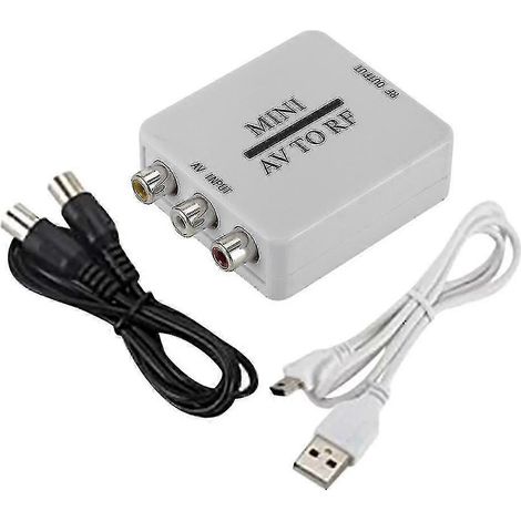 Câble vidéo composite RCA/A/V vers RF/coaxial/convertisseur coaxial - Modulateur TV compatible P20250110731 (1/5)