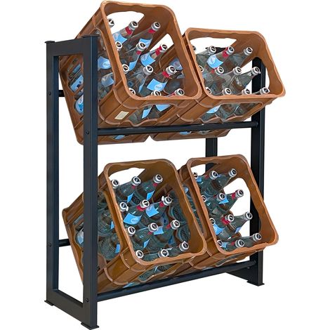 Getränkekistenregal 71x30x90cm für 4 Kästen Getränkekistenhalter Standregal