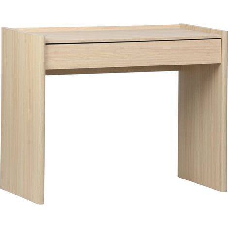Scrivania john rettangolare 50x100 cm con 1 cassetto, colore beige - Atmosphera créateur d'intérieur (1/5)