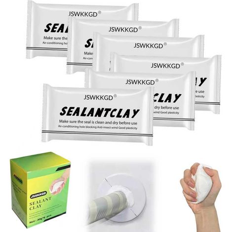 Packung mit 6 verbesserten Dichtstoffen – Schnell trocknende Reparatur- und Dichtpaste Express-Reparaturpaste für Rohrverbindungen, Wandlöcher und Risse.