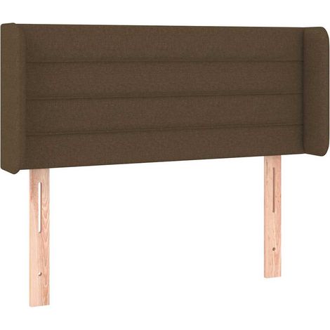Maison Exclusive - Cabecero de tela marrón oscuro 83x16x78/88 cm (1/5)