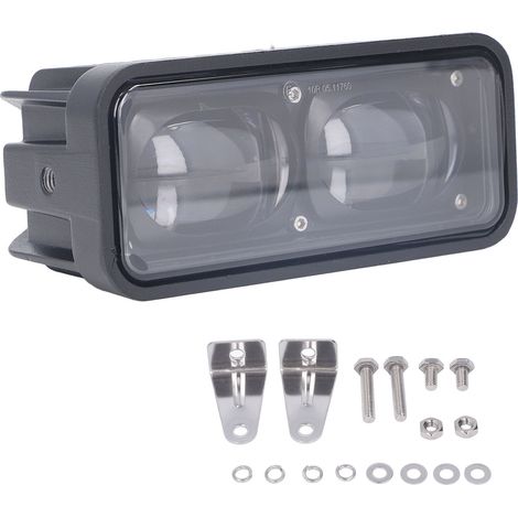 Lumière de sécurité LED double lentille pour chariot élévateur, robuste haute luminosité, feu d'avertissement droit bleu 12V DC (1/5)