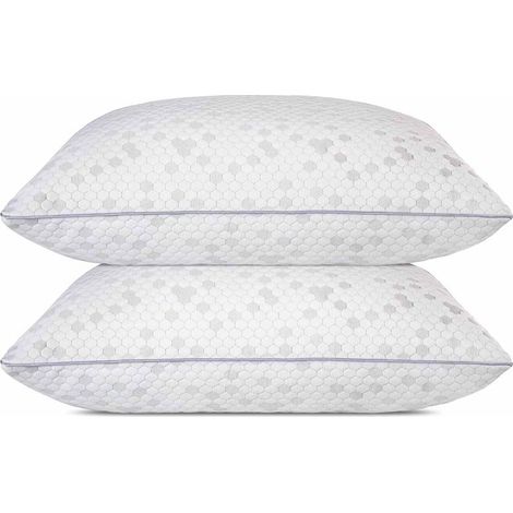 Freosen – Oreiller ergonomique cervical 50x70 cm – Lot de 2 – Mousse à mémoire de forme infusée de gel – Soutien optimal pour douleurs cervicales (1/5)
