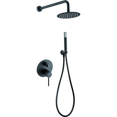 IMEX Dusch-Einbau-Set Milos 2-Wege-Mischer aus Stahl und Messing Duschkopf Ø25 Chrom Modell Imex-GPMS045-NG (1/2)