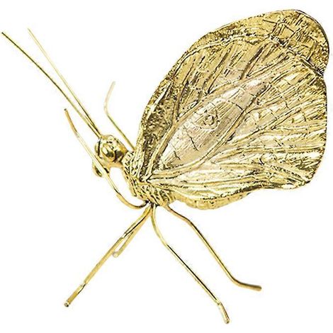 Figurine papillon doré (1 pièce), décoration de bureau, sculpture en alliage.-9X8CM-Golden (1/4)