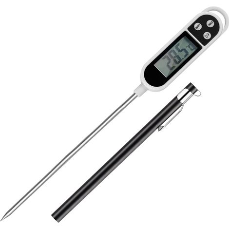 Thermomètre à viande, aliments et confiseries, thermomètre à lecture instantanée avec sonde, thermomètre numérique de cuisine pour barbecue et grillades avec longue sonde-AquaForge (1/5)