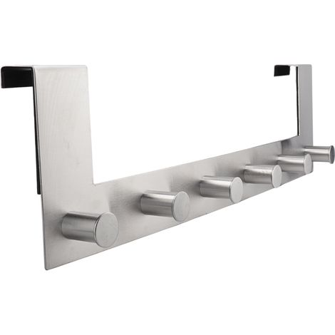 Türgarderobe, Edelstahl, 6 Haken