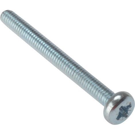 ForgeFix 25MSPH440 Machine Screw Pozi Compatible Pan Head ZP M4 x 40mm Bag 25 FORMSPH440M (1/3)