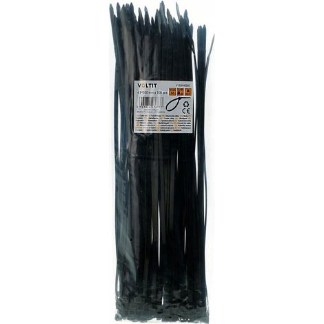 KABELBINDER 4,8 x 300 NYLON 66 SCHWARZ - 100 Stk. (1/5)