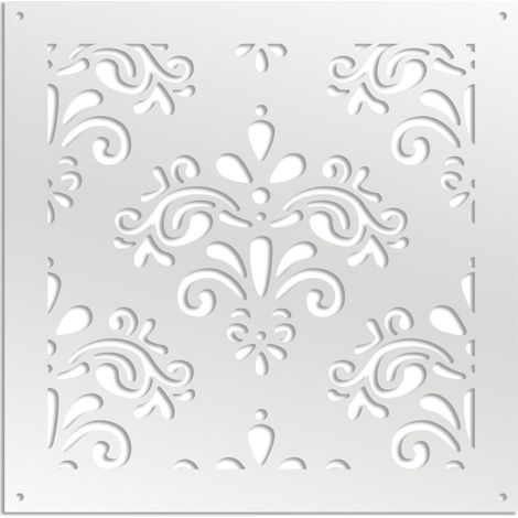 DAMASCO - Pannello in PVC traforato - Parasole - Colore: bianco - Misura: 48x48 cm (1/3)