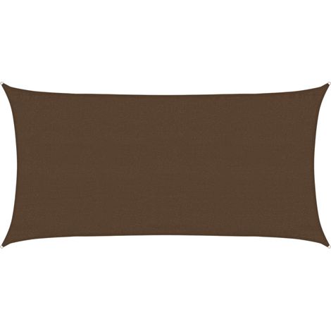 Voile d'ombrage,Voile de parasol,Toile d'ombrage 160 g/m² Marron 3x6 m PEHD CFW33519 (1/5)
