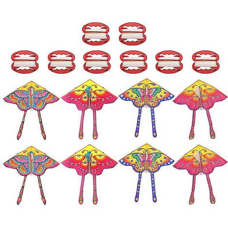 Cerf-volant papillons triangulaires (lot de 8) (1/3)