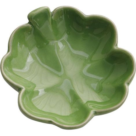 Plateau de Bijoux Facile à Nettoyer Vert en Céramique Forme Trèfle à,Style Nordique pour Organiser Bijoux Coiffeuse (1/5)