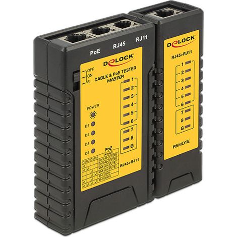 DeLOCK Netzwerk Tester RJ45 / RJ12 / PoE Delock (86107) (1/2)