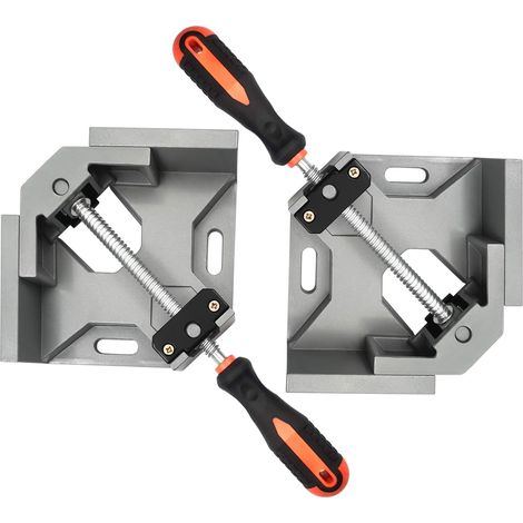 Pinzas angulares de 90 grados (2 unidades), aleación de aluminio, ajustables, suministro individual. (1/5)