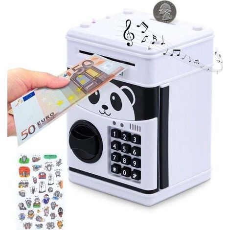 Salvadanaio elettronico con password – Grande capacità fino a 600 monete – Inserimento automatico – Regalo educativo per bambini (1/5)