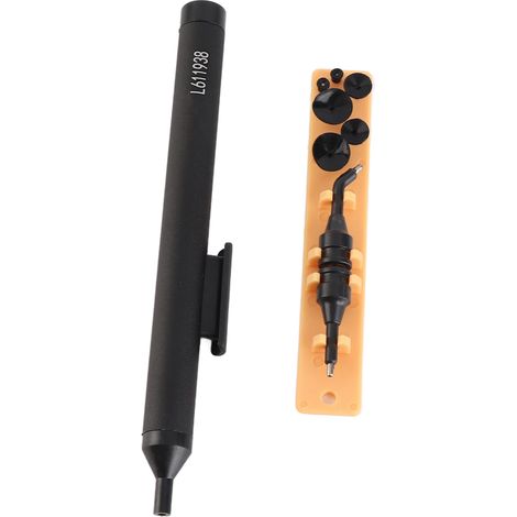 Stylo à ventouses manuel pour soudure, outil de préhension par aspiration avec 6 ventouses et 2 embouts pour composants CMS. (1/5)