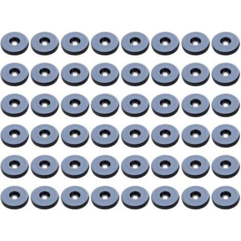 [NON UTILIZZATO] Pattini scorrevoli per mobili da 19 mm, set da 48 pezzi, rotondi in PTFE, resistenti agli urti, per mobili (rotondi)