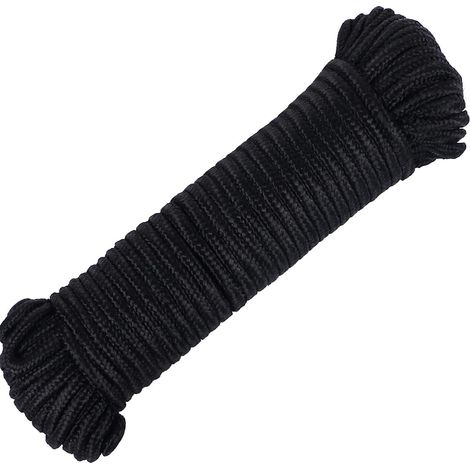 Corde Polypropylène Nylon - 90 m - 7 mm - Tresse Diamantée - Pour Drapeau, Camping, Tirage, Escalade, Linge - Extérieur (1/5)