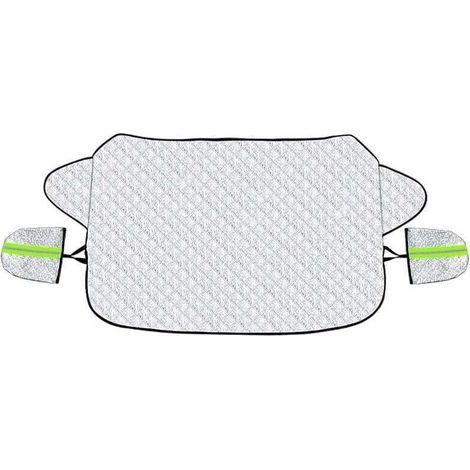Couverture Pare Brise Voiture Protection Pare Brise Hiver Protege Pare Brise Magnétique Universelle Couverture Repliable pour Bache Voiture Anti Givre Neige UV Poussière Pluie (147x100cm)