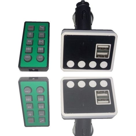 TRADE SHOP - Ricevitore Modulatore 3in1 A642 Audio Bluetooth 2 Usb 1200ma Batterie Smartphone -