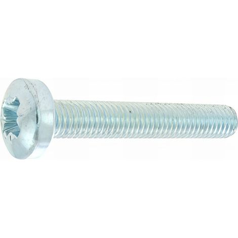 500 Vis métal - tête cylindrique pozidriv acier zingués blanc DIN7985 diamètre 3,0 mm - Longueur 35 mm mm - Diamètre 3 mm