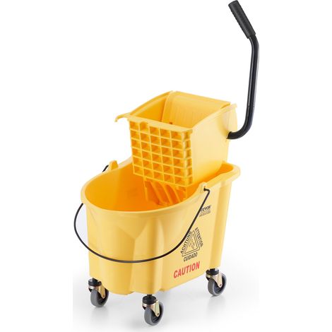 VEVOR Carro de lavado de piso con cubo escurridor de fregona comercial 24,6 L (1/5)