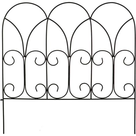 Esschert Design Beetzaunelement verschnörkelt 58 cm - Metall