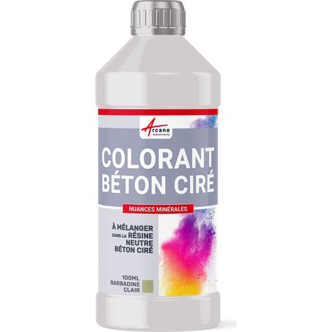 Colorant pour béton ciré, gamme nuances minérales, décoration - 100 ml Barbadine Clair - ARCANE INDUSTRIES