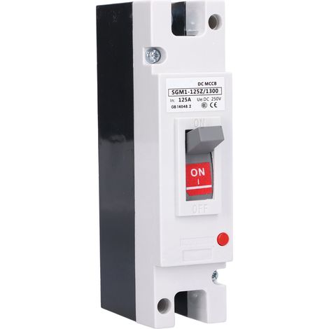 Disjoncteur monophasé MCCB pour protection de batterie solaire, interrupteur isolateur, protecteur 125 A 250 V CC (1/5)
