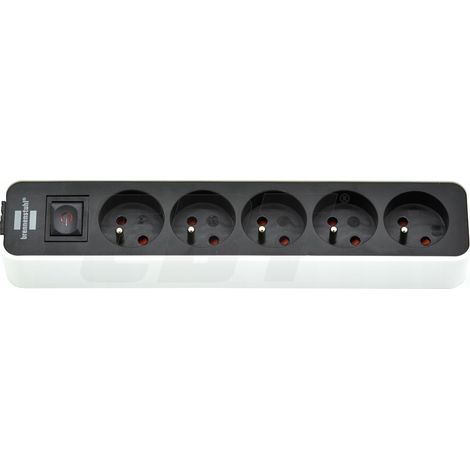 Steckdosenleiste 5-fach, 1,5 m, H05VV-F3G1.5, weiß/schwarz, Ecolor Brennenstuhl (1/5)