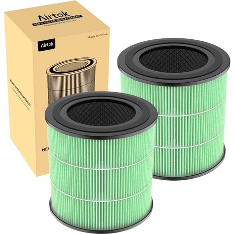 H13 Filtre de remplacement HEPA, Charbon actif à haute efficacité, Convient au purificateur d'air AP0601, Élimine le pollen, la poussière, les poils d'animaux et autres allergènes (1/5)