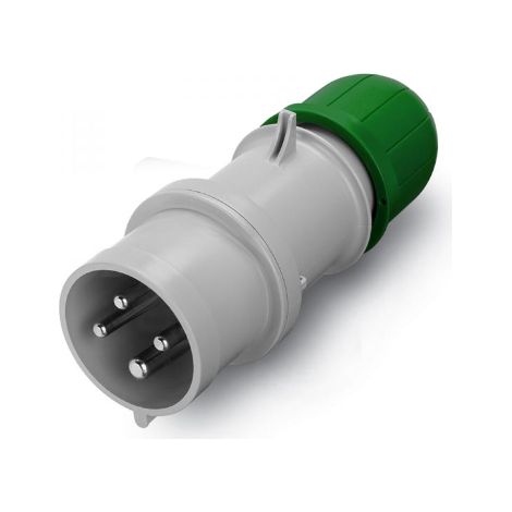 Fiche mobile 3P+N+T 32A mâle bleue tension 208-250V 9h étanche IP44