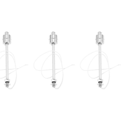 Lot de 3 interrupteurs à flotteur en acier inoxydable de 150 mm pour réservoir de liquide, capteur de niveau d'eau 220 V (1/5)