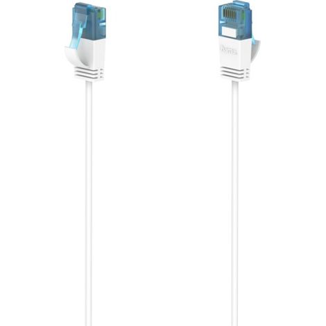 Hama kabelnetzwerk cat6a slim uutp 15 m wei (1/2)