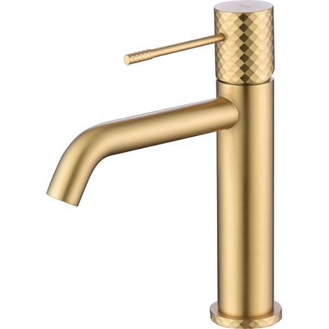 Monomando lavabo Génova oro cepillado