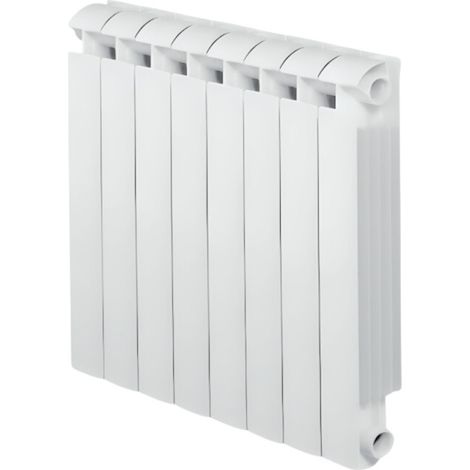 Heizkörper Gusseisen Alu 1296W Zentralheizung 8 Elemente KLASS 800 weiß
