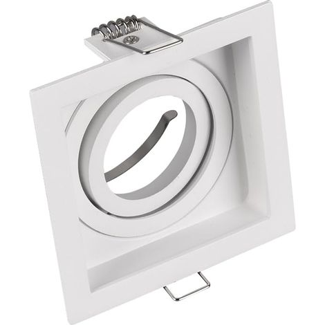 Spot encastrable en métal blanc mat (1/5)