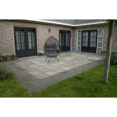 Relaxsessel Chill,bis 110 kg Geflecht, 99x91x156 cm, grau