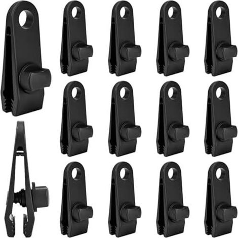Lot 20 clips tendeur bâche plastique serrage tente auvent camping extérieur qualité pro usage polyvalent (1/4)