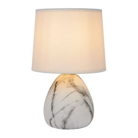 Lampada da tavolo Lucide Marmo bianca E14 40W 25,5cm