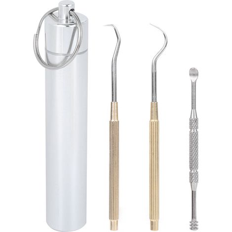 Kit de Curage d'Oreille et Nettoyage Dentaire Multifonction Portatif avec Porte-Clés (1/5)